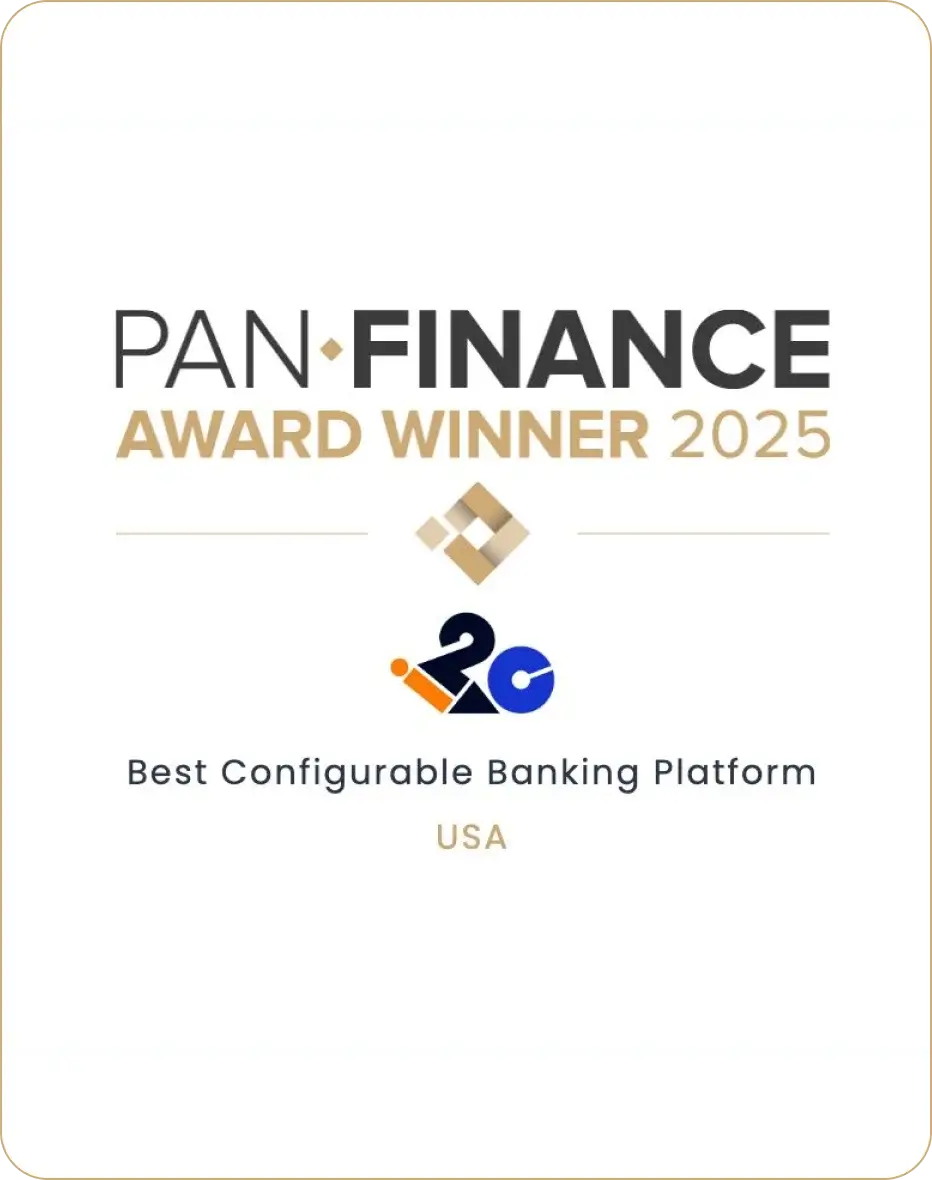 PAN Finance Award Winner 2025 - i2c Best Configurable Banking Platform USA