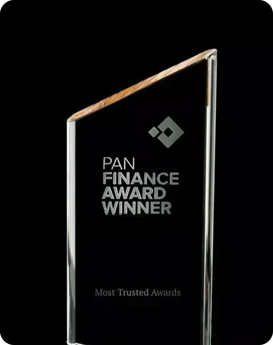 PAN Finance Award Winner - Most Trusted Awards